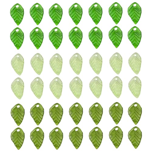 Multistyle Green Blatt Anhänger Klare Acrylperlen Schmuckversorgungen Für Handgefertigte Schmuckdesignprojekte von HDOYTXXM