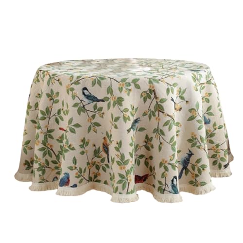 Runde Strukturierte Tischdecke Waschabdecke Weiche Tischtuchfärbung Resistent Für Küchendinner Picknick Runde Strukturierte Tischdecke Waschabdecke Weiche Tischtuchfärbung Resistent Für Küchendinner Picknick von HDOYTXXM