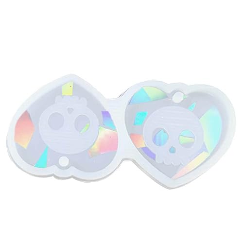 Schädel Herzform Silikonschmuck Anhänger Harzform Funkelnde Herzform Epoxidform Ohrring Charme Form Schädel Herzform Silikonschmuck Anhänger Harzform Funkelnde Herzform Epoxidform Ohrring Charme Form von HDOYTXXM