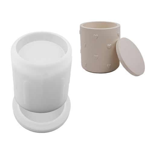 Wiederverwendbares Silikonharzform Herzdesign Handwerk Vorräte Für Epoxidhaut Kerzenbehälter Dekorative Aufbewahrungsbox Silikon Herz Charme Aufbewahrung Jar Form von HDOYTXXM