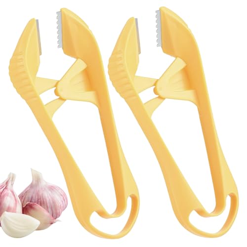 Knoblauchschäler Manual Knoblauch Schäler, Garlic Peeler Multipurpose Tongs Peeling Clips Zur Vermeidung Von Knoblauchgeruch an Händen und In Der Küche (2 STK) von HDQQEU