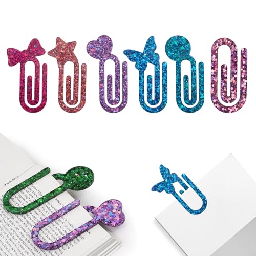Lesezeichen Silikonform Epoxidharz Formen Set, BüRoklammern Lesezeichen Harz GießEn Set, Bookmark Mold Geschenk FüR Buchliebhaber (1 PC) von HDQQEU