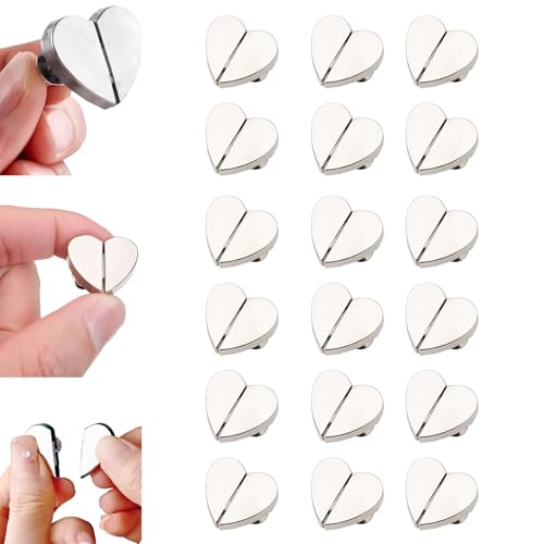 Vorhang Magnete Stark Herz Form Magnete Für Vorhänge, Vorhang Verschluss Magnet, Raffhalter Magnetisch, Vorhang Magnetknopf Für Gardinen,Schlafzimmer,KüChe, Büro (18 STK) von HDQQEU