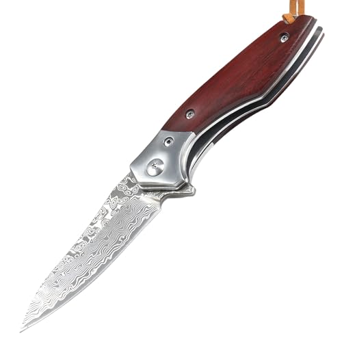 HDRNCH Klappmesser einhandmesser Outdoor Messer Multifunktions Taschenmesser Damaszener-Muster Outdoor Survival Messer für Camping HDRNCH Klappmesser einhandmesser Outdoor Messer Multifunktions Taschenmesser Damaszener-Muster Outdoor Survival Messer für Camping von HDRNCH