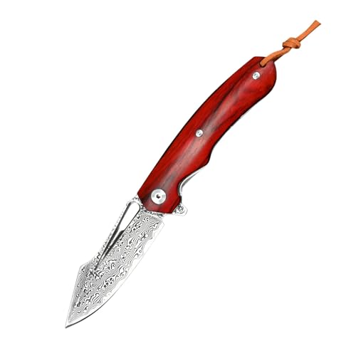 HDRNCH VG10 Klappmesser einhandmesser Griff aus Palisander Damaszener-Muster Outdoor Survival Messer für Camping Survival Knife Einhandmesser HDRNCH VG10 Klappmesser einhandmesser Griff aus Palisander Damaszener-Muster Outdoor Survival Messer für Camping Survival Knife Einhandmesser von HDRNCH