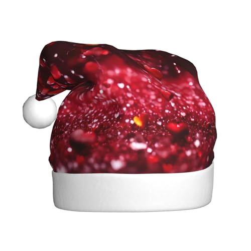 Abstrakte Herz-Weihnachtsmütze, Weihnachtsmannmütze, Kostüm, Zubehör für Weihnachten, Neujahr, Urlaub, Party, Kopfbedeckung von HDSKFNS