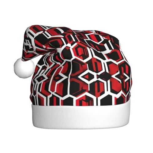 Abstraktes geometrisches Muster, Weihnachtsmütze, Weihnachtsmannmütze, Kostüm, Zubehör für Weihnachten, Neujahr, Urlaub, Party, Kopfbedeckung Abstraktes geometrisches Muster, Weihnachtsmütze, Weihnachtsmannmütze, Kostüm, Zubehör für Weihnachten, Neujahr, Urlaub, Party, Kopfbedeckung von HDSKFNS