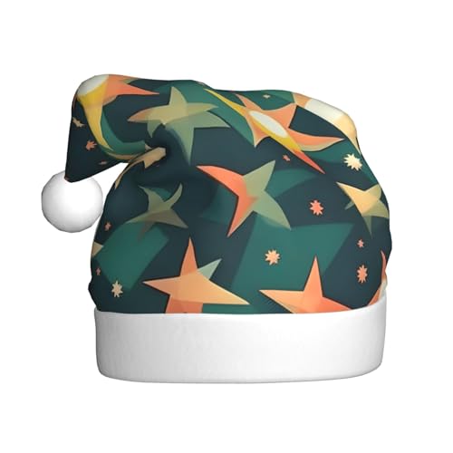 Atomic Stars Retro-Muster Druck Weihnachtsmütze Nikolausmütze Kostüm Zubehör für Weihnachten Neujahr Urlaub Party Kopfbedeckung Atomic Stars Retro-Muster Druck Weihnachtsmütze Nikolausmütze Kostüm Zubehör für Weihnachten Neujahr Urlaub Party Kopfbedeckung von HDSKFNS