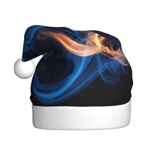 Blaue Flamme, Weihnachtsmütze, Weihnachtsmannmütze, Kostüm, Zubehör für Weihnachten, Neujahr, Urlaub, Party, Kopfbedeckung Blaue Flamme, Weihnachtsmütze, Weihnachtsmannmütze, Kostüm, Zubehör für Weihnachten, Neujahr, Urlaub, Party, Kopfbedeckung von HDSKFNS