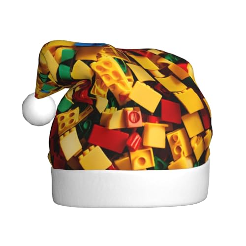 Bunte Ziegelstein-Weihnachtsmütze, Weihnachtsmannmütze, Kostümzubehör für Weihnachten, Neujahr, Urlaub, Party, Kopfbedeckung Bunte Ziegelstein-Weihnachtsmütze, Weihnachtsmannmütze, Kostümzubehör für Weihnachten, Neujahr, Urlaub, Party, Kopfbedeckung von HDSKFNS
