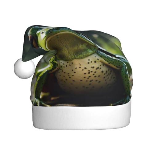 Froschblätter, Weihnachtsmütze, Weihnachtsmannmütze, Kostüm, Zubehör für Weihnachten, Neujahr, Urlaub, Party, Kopfbedeckung Froschblätter, Weihnachtsmütze, Weihnachtsmannmütze, Kostüm, Zubehör für Weihnachten, Neujahr, Urlaub, Party, Kopfbedeckung von HDSKFNS