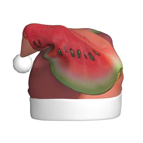 Rote Wassermelonen-Weihnachtsmütze, Weihnachtsmannmütze, Kostüm, Zubehör für Weihnachten, Neujahr, Urlaub, Party, Kopfbedeckung Rote Wassermelonen-Weihnachtsmütze, Weihnachtsmannmütze, Kostüm, Zubehör für Weihnachten, Neujahr, Urlaub, Party, Kopfbedeckung von HDSKFNS