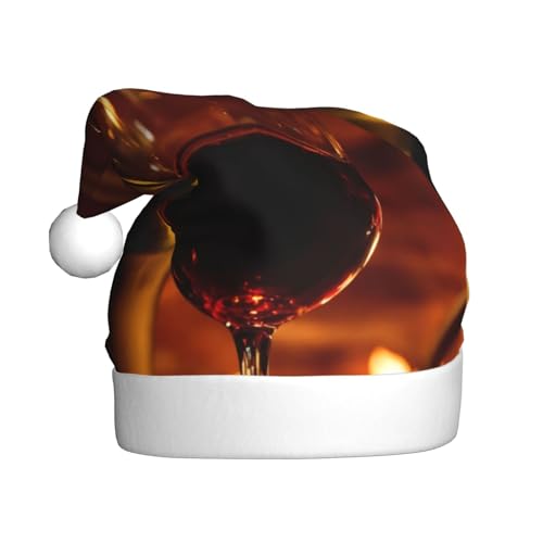 Rotwein-Weihnachtsmütze, Weihnachtsmannmütze, Kostüm, Zubehör für Weihnachten, Neujahr, Urlaub, Party, Kopfbedeckung Rotwein-Weihnachtsmütze, Weihnachtsmannmütze, Kostüm, Zubehör für Weihnachten, Neujahr, Urlaub, Party, Kopfbedeckung von HDSKFNS