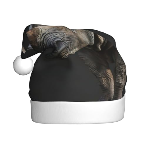 Tier-Nashorn-Weihnachtsmütze, Weihnachtsmannmütze, Kostüm, Zubehör für Weihnachten, Neujahr, Urlaub, Party, Kopfbedeckung Tier-Nashorn-Weihnachtsmütze, Weihnachtsmannmütze, Kostüm, Zubehör für Weihnachten, Neujahr, Urlaub, Party, Kopfbedeckung von HDSKFNS