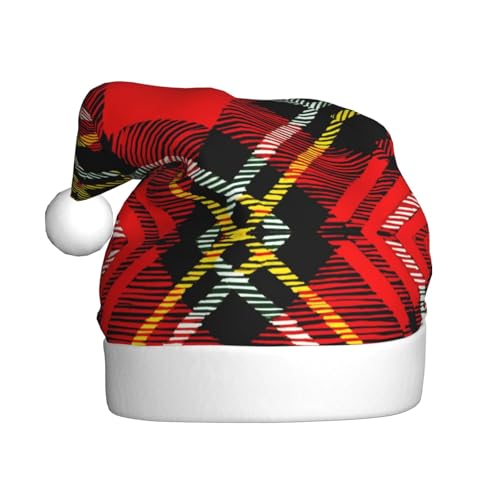 Weihnachtsmütze, Weihnachtsmannmütze, Kostüm, Zubehör für Weihnachten, Neujahr, Urlaub, Party, Kopfbedeckung, Rot und Schwarz Weihnachtsmütze, Weihnachtsmannmütze, Kostüm, Zubehör für Weihnachten, Neujahr, Urlaub, Party, Kopfbedeckung, Rot und Schwarz von HDSKFNS