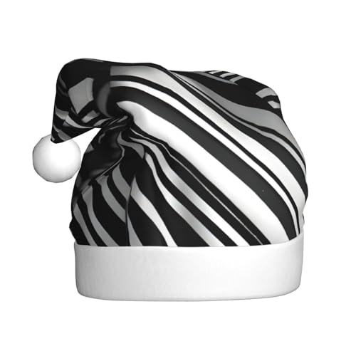 Weihnachtsmütze, Weihnachtsmannmütze, Kostüm, Zubehör für Weihnachten, Neujahr, Urlaub, Party, Kopfbedeckung, Schwarz und Weiß kariert Weihnachtsmütze, Weihnachtsmannmütze, Kostüm, Zubehör für Weihnachten, Neujahr, Urlaub, Party, Kopfbedeckung, Schwarz und Weiß kariert von HDSKFNS