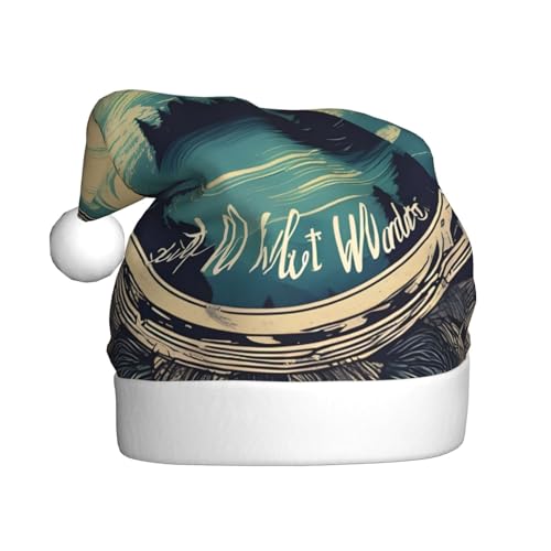 Weihnachtsmütze mit Aufschrift "Not All Who Wander Are Lost", Weihnachtsmannmütze, Kostüm, Zubehör für Weihnachten, Neujahr, Urlaub, Party, Kopfbedeckung Weihnachtsmütze mit Aufschrift "Not All Who Wander Are Lost", Weihnachtsmannmütze, Kostüm, Zubehör für Weihnachten, Neujahr, Urlaub, Party, Kopfbedeckung von HDSKFNS