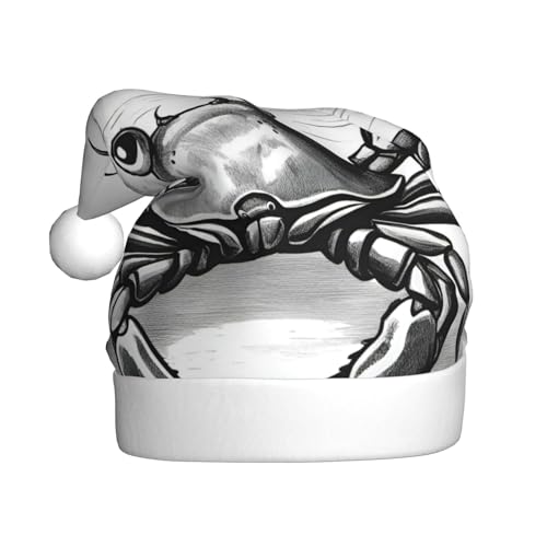 Weihnachtsmütze mit Cartoon-Krabbe, Weihnachtsmannmütze, Kostüm, Zubehör für Weihnachten, Neujahr, Urlaub, Party, Kopfbedeckung Weihnachtsmütze mit Cartoon-Krabbe, Weihnachtsmannmütze, Kostüm, Zubehör für Weihnachten, Neujahr, Urlaub, Party, Kopfbedeckung von HDSKFNS