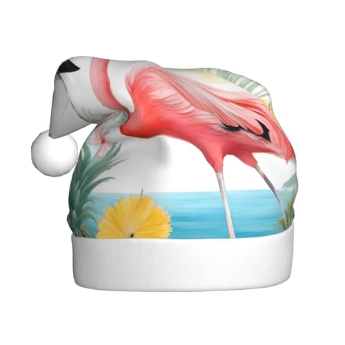 Weihnachtsmütze mit Flamingo und Ananas, Weihnachtsmannmütze, Kostümzubehör für Weihnachten, Neujahr, Urlaub, Party, Kopfbedeckung Weihnachtsmütze mit Flamingo und Ananas, Weihnachtsmannmütze, Kostümzubehör für Weihnachten, Neujahr, Urlaub, Party, Kopfbedeckung von HDSKFNS