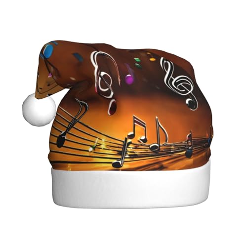 Weihnachtsmütze mit Musiknote, Weihnachtsmannmütze, Kostüm, Zubehör für Weihnachten, Neujahr, Urlaub, Party, Kopfbedeckung Weihnachtsmütze mit Musiknote, Weihnachtsmannmütze, Kostüm, Zubehör für Weihnachten, Neujahr, Urlaub, Party, Kopfbedeckung von HDSKFNS