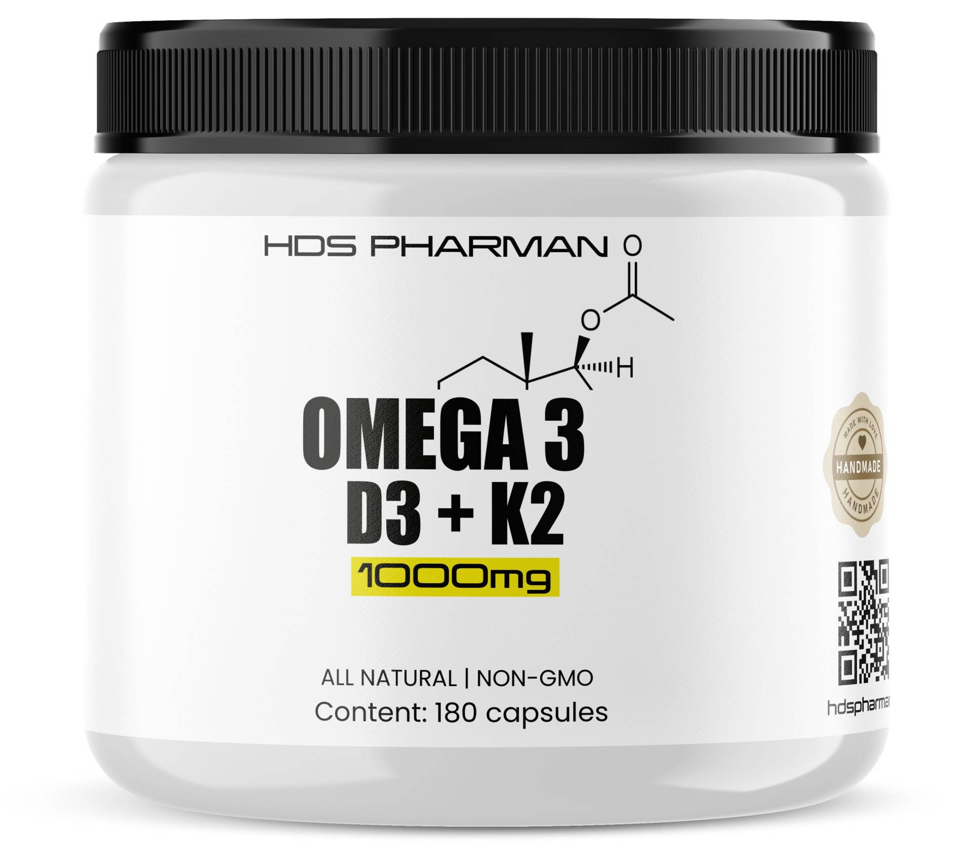 Omega 3 Mit Vitamin D3 K2 180 Kapseln von WildRootNatural