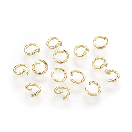 HDSupplies 100 Stück – 304 goldfarbene Edelstahl-Binderinge – 6 mm – 20 Gauge (0,8 mm Dicke) von HDSupplies