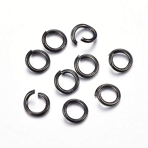 HDSupplies 100 Stück – 304 schwarze Edelstahl-Binderinge – 6 mm – 18 Gauge (1 mm Dicke) von HDSupplies