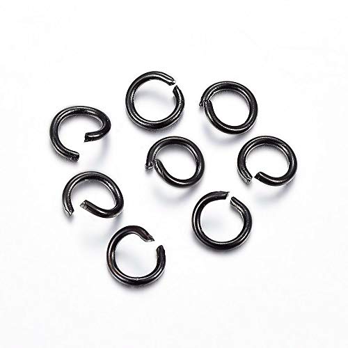 HDSupplies Binderinge aus Edelstahl 304, schwarz, 5 mm, 20 Gauge (0,8 mm Dicke), 100 Stück von HDSupplies