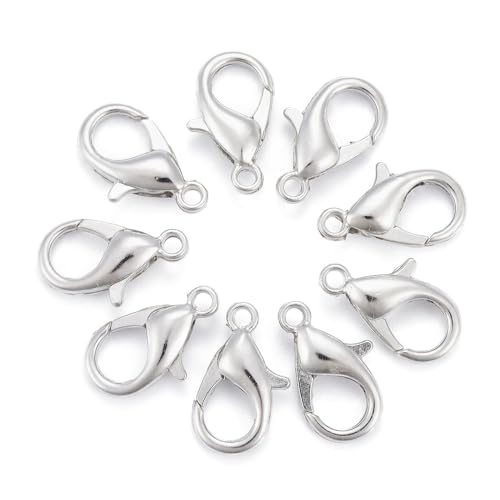 HDSupplies Karabinerverschlüsse, silberfarben, 16 x 8 mm/2 mm Loch, 100 Stück von HDSupplies