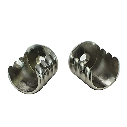 HDTL Zubehör für Gardinenstangen Ø 16mm Edelstahl Optik Ø 16mm Wandlager (L+R) von HDTL