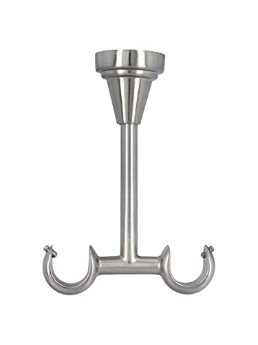 HDTL Zubehör für Gardinenstangen Ø 19mm Edelstahl Optik Ø 19/19mm Deckenhalter von HDTL