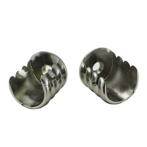 HDTL Zubehör für Gardinenstangen Ø 19mm Edelstahl Optik Ø 19mm Wandlager (L+R) von HDTL