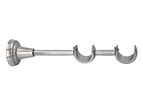 HDTL Zubehör für Gardinenstangen Ø 25mm Edelstahl Optik Ø 25/25mm Wandhalter von HDTL