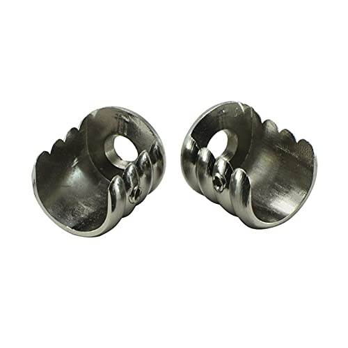 HDTL Zubehör für Gardinenstangen Ø 25mm Edelstahl Optik Ø 25mm Wandlager (L+R) von HDTL