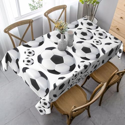 Fußball weiß und schwarz, Tischdecke, wasserdichte, staubdichte und knitterfreie Tischtuch - 90 x 140 cm Fußball weiß und schwarz, Tischdecke, wasserdichte, staubdichte und knitterfreie Tischtuch - 90 x 140 cm von HDTVTV