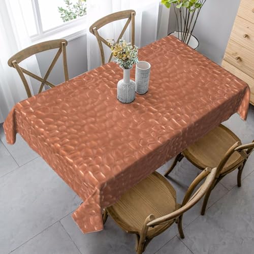 Gehämmerter Kupfer-Look, Tischdecke, wasserdichte, staubdichte und knitterfreie Tischtuch - 90 x 140 cm von HDTVTV