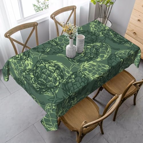 Vintage Bier Hopfen Blätter, Tischdecke, wasserdichte, staubdichte und knitterfreie Tischtuch - 90 x 140 cm von HDTVTV