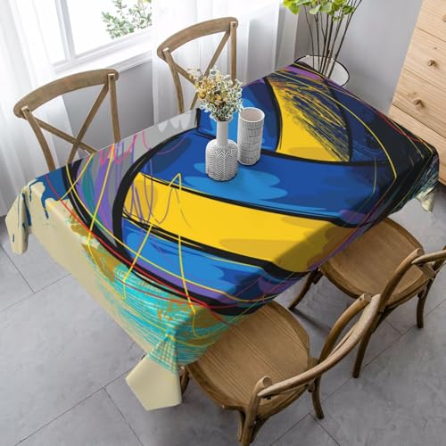 Volleyball, Tischdecke, wasserdichte, staubdichte und knitterfreie Tischtuch - 90 x 140 cm von HDTVTV