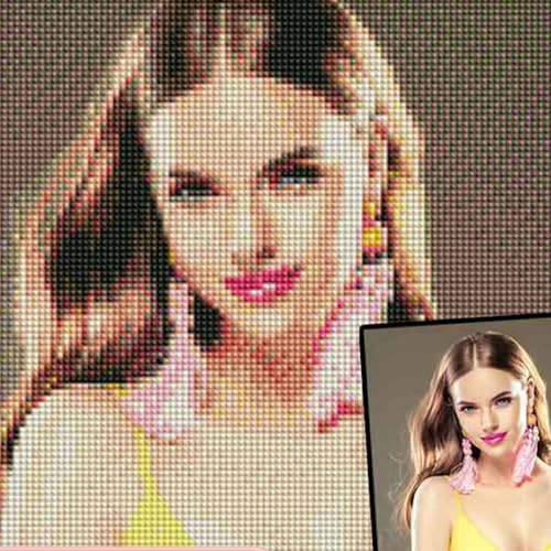 HDYFYP Diamond Painting mit Eigenes Foto Text,Personalisiert 5D Diamond Painting Bild Set Selbst gestalten Benutzerdefinierte DIY Diamantmalerei Foto Geschenke für Erwachsene Home Wand Décor von HDYFYP