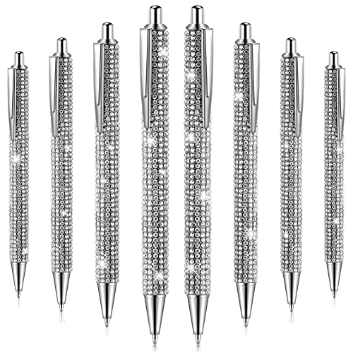 HDYS 8 Stück niedliche Stifte mit glitzernden Strasssteinen, Geschenk, Metall, Kugelschreiber, ausgefallen, funkelnder Kristall C HDYS 8 Stück niedliche Stifte mit glitzernden Strasssteinen, Geschenk, Metall, Kugelschreiber, ausgefallen, funkelnder Kristall C von HDYS