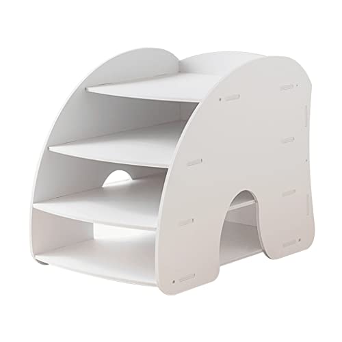 Holzdokumente, Fächerförmiger Desktop-Datei-Organizer mit 4 Fächern, Zeitschriftenhalter for Zuhause, Büro, Schule von HEAGER