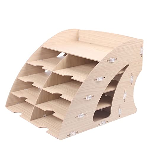 Holzdokumente, Holz 5 Schicht Fächerform Datei Organizer A4 Dokument Zeitschrift Halter Multicolor(B) von HEAGER