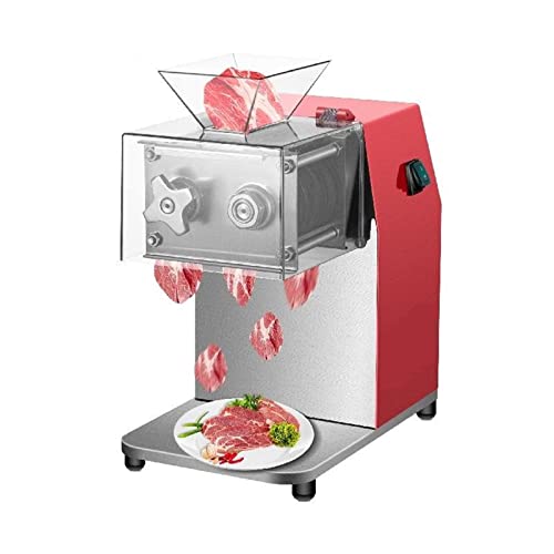 HEALBYBLE 250 kg/h Kommerzielle Elektrische Fleischschneidemaschine Gemüseschneider Schreddermaschine 850 W Automatische Lebensmittelzerhacker-Chipper,Hohe Haltbarkeit(Blade Space 2.5mm) von HEALBYBLE