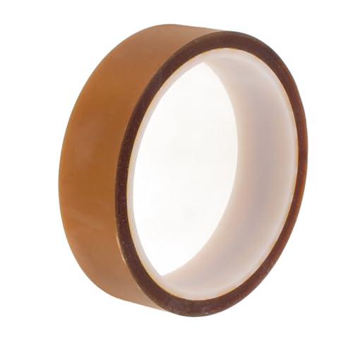HEALEEP 1 Rolle Hochtemperaturbeständiges Klebeband Thermoband Heizband für Sublimation Wärmeklebeband erhitzen Thermal -Sublimationsband hitzebeständiges Isolierband Polyimid Braun von HEALEEP