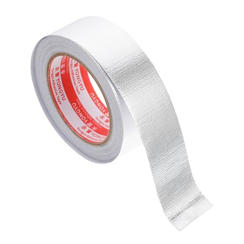 HEALEEP 1 Rolle Klebeband sealing tape dichtbänder Flame-retardant tape Adhesive tape Repair tape Beständig Aluminium Glasfaserband reparieren Isolierband reparieren Glasfasergewebe Silver von HEALEEP