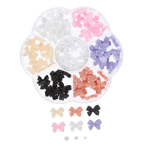 HEALEEP 1 Schachtel Nail Art Charms mit Perlen Schleifen für Damen Maniküre Dekorationen für Natürliche und Künstliche Nägel für Partys und Besondere Anlässe HEALEEP 1 Schachtel Nail Art Charms mit Perlen Schleifen für Damen Maniküre Dekorationen für Natürliche und Künstliche Nägel für Partys und Besondere Anlässe von HEALEEP