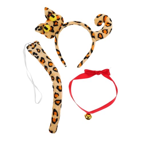 HEALEEP 1 Set Halloween Katzenkostüm Zubehör Katzenohren Haarband Kragen Für Mädchen Frauen Erwachsene Halloween Cosplay Party Kostüm von HEALEEP