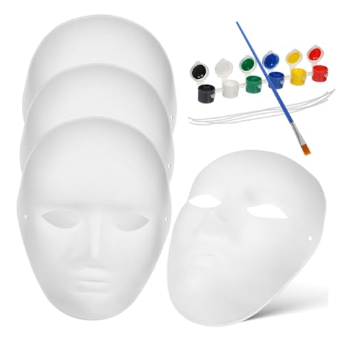 HEALEEP 1 Set Zellstoffmaske Weiße Vollmaske Blankomasken Zum Bemalen DIY Bemalbare Maske Handbemalte Masken Maskerade Party Dekorationen Maske Blanko Gesichtsmaske DIY Machen Sie Ihre HEALEEP 1 Set Zellstoffmaske Weiße Vollmaske Blankomasken Zum Bemalen DIY Bemalbare Maske Handbemalte Masken Maskerade Party Dekorationen Maske Blanko Gesichtsmaske DIY Machen Sie Ihre von HEALEEP