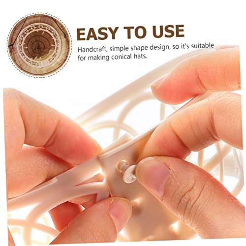 HEALEEP 10 Stück Geflochtener Kunststoff Hutinnring Verstellbarer Diy Hutbügel für Konische Hüte Langlebig und Kompakt zum Selbermachen und Anpassen von Hutformen von HEALEEP