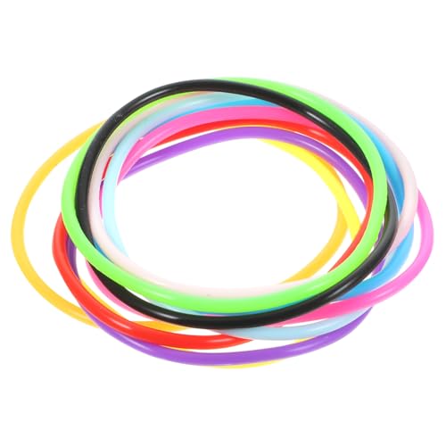 HEALEEP 10 Stück Teiliges Bunte Silikonarmbänder Elastische Jelly Armbänder für DIY Leichte Handgelenksaccessoires Angenehm zu Tragen für Partys und Freizeitaktivitäten von HEALEEP